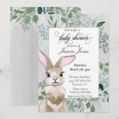 Stijlvol Bunny Foliage verlaat Waterverf Kaart (Voorkant / Achterkant)