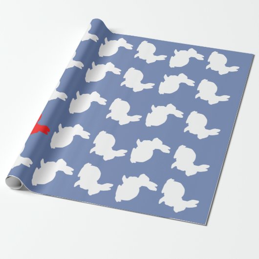 Stijlvol Bunny Wrapping Paper Cadeaupapier (Uitgerold)