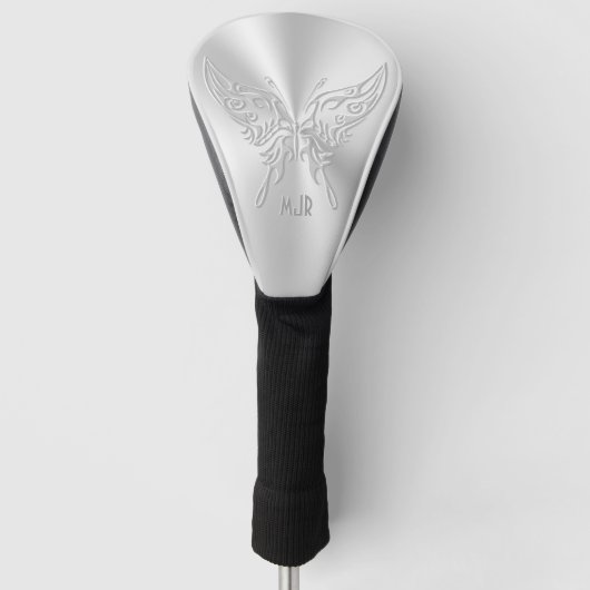 Stijlvol Butterfly Round Tail, in reliëfdruk Golfheadcover (Voorkant)