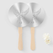 Stijlvol Butterfly Round Tail, in reliëfdruk Handwaaier (Voorkant en achterkant)