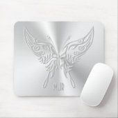 Stijlvol Butterfly Round Tail, in reliëfdruk Muismat (Met muis)