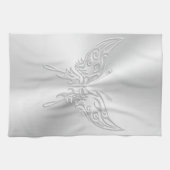 Stijlvol Butterfly Round Tail, in reliëfdruk Theedoek (Horizontaal)