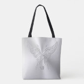 Stijlvol Butterfly Round Tail, in reliëfdruk Tote Bag (Achterkant)