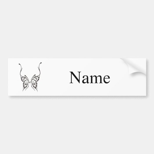 Stijlvol Butterfly Tattoo Thunder_Cove Bumpersticker (Voorkant)