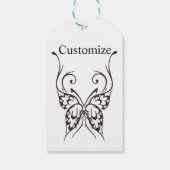 Stijlvol Butterfly Tattoo Thunder_Cove Cadeaulabel (Achterkant)