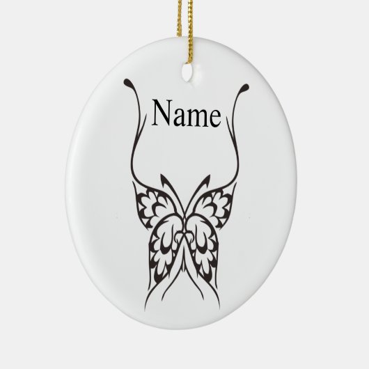 Stijlvol Butterfly Tattoo Thunder_Cove Keramisch Ornament (Rechts)