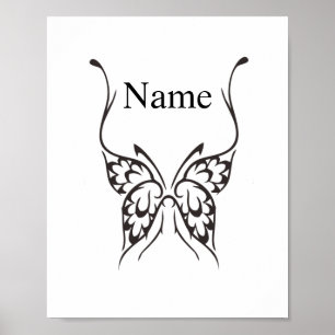 Stijlvol Butterfly Tattoo Thunder_Cove Poster