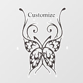 Stijlvol Butterfly Tattoo Thunder_Cove Raamsticker (Vel)