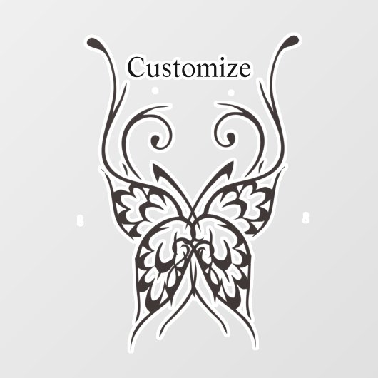 Stijlvol Butterfly Tattoo Thunder_Cove Raamsticker (Vel)