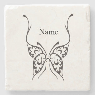 Stijlvol Butterfly Tattoo Thunder_Cove Stenen Onderzetter