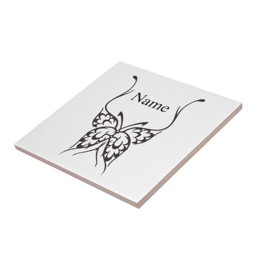 Stijlvol Butterfly Tattoo Thunder_Cove Tegeltje (Zijkant)