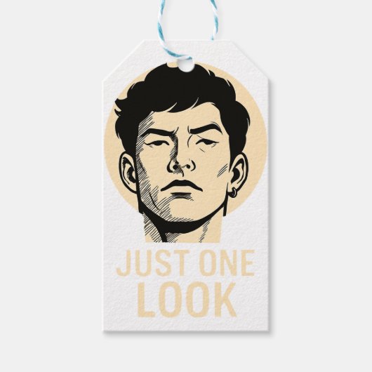 Stijlvol cadeau Label – SLECHTS ÉÉN LOOK Artistic Cadeaulabel (Voorkant)