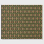 Stijlvol Camo Brown Green Khaki Argyle Classic Gol Cadeaupapier (Vlak)