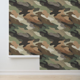 Stijlvol Camouflagepatroon Huisbehang Behang