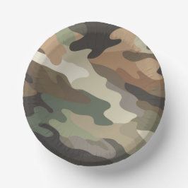Stijlvol camouflagepatroon wegwerpfeestkommen papieren kommen