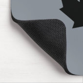 Stijlvol Canadees zwart esdoornblad Muismat (Hoek)