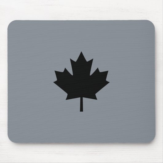 Stijlvol Canadees zwart esdoornblad Muismat (Voorkant)