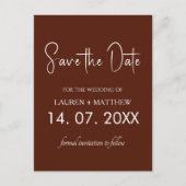 Stijlvol Caramel Bruin Script Uitnodiging Briefkaart (Voorkant)