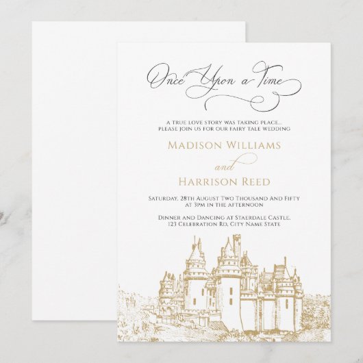 Stijlvol Castle, één keer op een tijd onbeleefd ta Kaart (Voorkant / Achterkant)