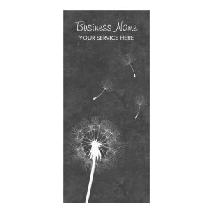Stijlvol Chalkboard Dandelion Rack-Kaarten Reclamekaart
