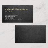 Stijlvol Chalkboard Gray Hair Stylist Uniek Visitekaartje (Voorkant / Achterkant)