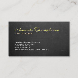 Stijlvol Chalkboard Gray Hair Stylist Uniek Visitekaartje