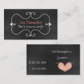 Stijlvol Chalkboard Kijk naar aangepaste mammie-ka Contactkaartje (Voorkant / Achterkant)