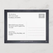 Stijlvol Chalked Holiday Kaart Briefkaart (Achterkant)