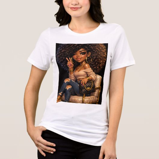 Stijlvol Chibi Meisje T-Shirt (Voorkant)