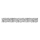 Stijlvol Chic Black en White Dalmatian Dot Pattern Satijnen Lint (Voorkant)