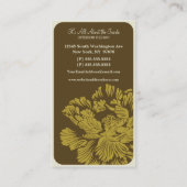 Stijlvol chic brown interior designer visitekaartj visitekaartje (Achterkant)