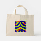 stijlvol chic chevron uit de tijd mini tote bag (Achterkant)
