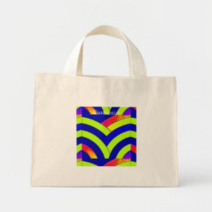 stijlvol chic chevron uit de tijd mini tote bag