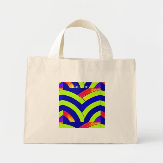 stijlvol chic chevron uit de tijd mini tote bag (Voorkant)