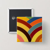 stijlvol chic chevron vierkante button 5,1 cm (Voorkant /achterkant)