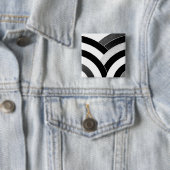 stijlvol chic chevron vierkante button 5,1 cm (In situ)