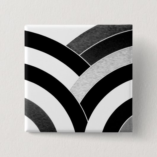 stijlvol chic chevron vierkante button 5,1 cm (Voorkant)