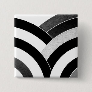 stijlvol chic chevron vierkante button 5,1 cm
