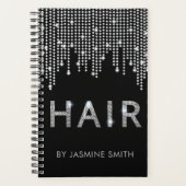Stijlvol Chic Diamond Hair Appointment Book Planner (Voorkant)