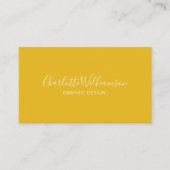 Stijlvol Chic Elegant Monogram Minimalistisch Geel Visitekaartje (Voorkant)