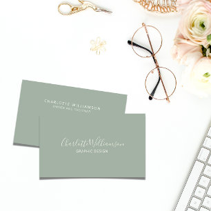 Stijlvol Chic Elegant Monogram Minimalistisch Sali Visitekaartje