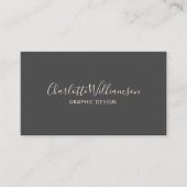 Stijlvol Chic Elegant Monogram Minimalistisch zwar Visitekaartje (Voorkant)