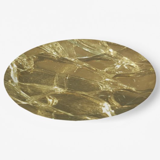 Stijlvol Chic Festive Shiny Gold Golden Glitter Papieren Bordje (Gekanteld)