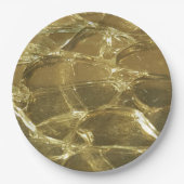 Stijlvol Chic Festive Shiny Gold Golden Glitter Papieren Bordje (Voorkant)