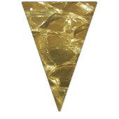 Stijlvol Chic Festive Shiny Gold Golden Glitter Vlaggetjes (Tweede vlag)