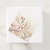 Stijlvol Chic Flamingo Monogram Gepersonaliseerd Bedankjes Labels (In situ)