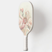 Stijlvol Chic Flamingo Monogram Gepersonaliseerd Pickleball Paddle (Links)