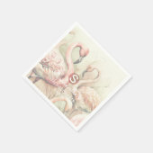 Stijlvol Chic Flamingo Monogram Gepersonaliseerd Servet (Hoek)