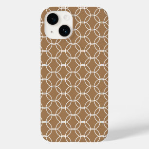 Stijlvol Chic Geometric Pattern Beige Case-Mate iPhone 14 Hoesje