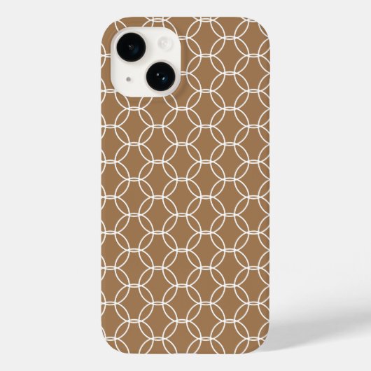 Stijlvol Chic Geometric Pattern Beige Case-Mate iPhone Case (Achterkant)